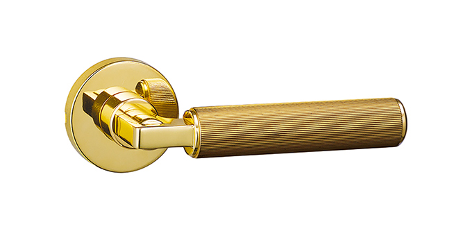 ELMES UL1290-001 Brass Polished Lever Handle